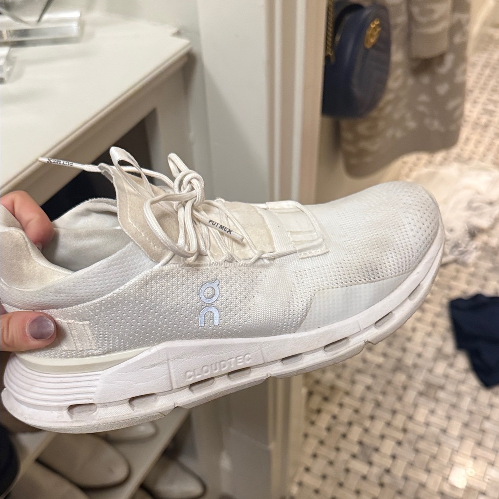 On Women's CloudTec White Athletic Shoes
